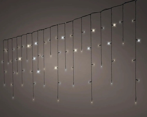 Světelný závěs s visícími svítícími LED diodami