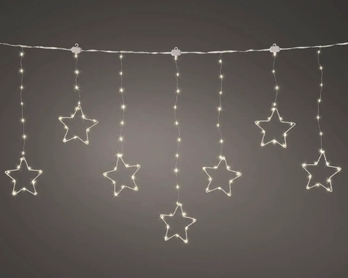 Světelný LED závěs hvězdy 156 LED, teplé bílé světlo Světelný řetěz s hvězdami pro vnitřní použití