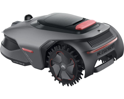 Robotická sekačka v šedé a černé barvě