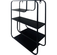 Nástěnná police se třemi kovovými policemi