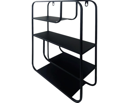 Nástěnná police se třemi kovovými policemi