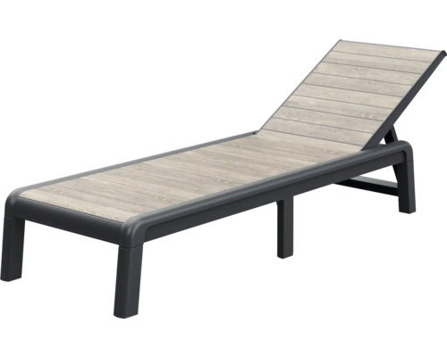 Zahradní lehátko s nastavitelným opěradlem a rámem