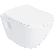 Závěsné WC z keramiky se zavřeným víkem.