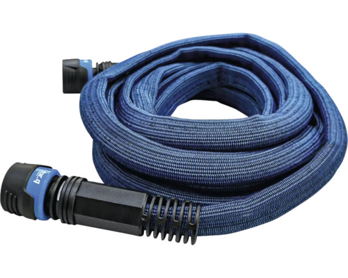 Stočená flexibilní zahradní hadice s textilním pláštěm