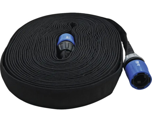 Stočená požární hadice s koncovkami