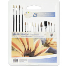 Sada 15 uměleckých štětců pro profesionály a amatéry s dřevěnými držadly a přírodními štětinami