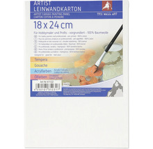 Umělecký malířský karton 18 x 24 cm, s impregnací, 100 procent bavlněná tkanina