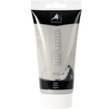 Tuba se stříbrnou akrylovou barvou, 200 ml