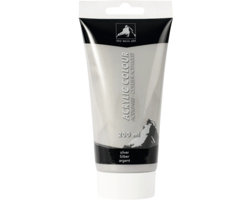 Tuba se stříbrnou akrylovou barvou, 200 ml