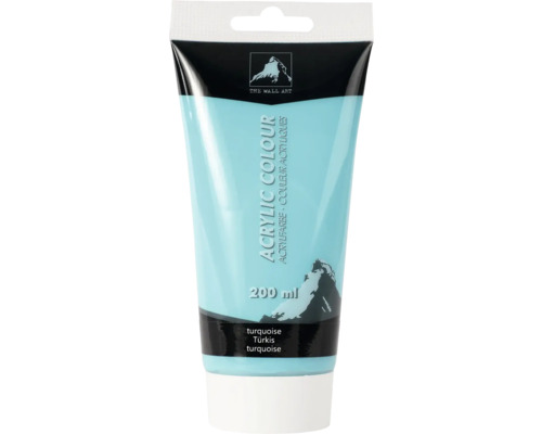 Tuba tyrkysové akrylové barvy, 200 ml
