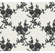 Tapeta s černým květinovým vzorem