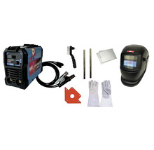 Svářecí souprava s kuklou, svařovacím drátem, rukavicemi, kartáčem a magnetickým úhelníkem