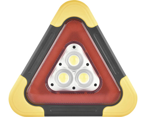 LED varovný trojúhelník EMOS P4010 nabíjecí COB LED + červená LED Trojúhelníkové LED pracovní světlo