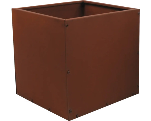 Čtvercový kovový květináč