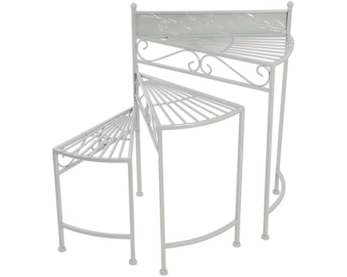 Kovový schod na rostliny se třemi úrovněmi pro zahradu nebo balkon