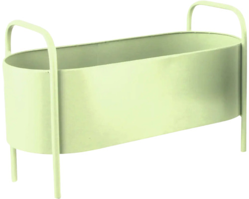 Oválný kovový květináč se stojanem