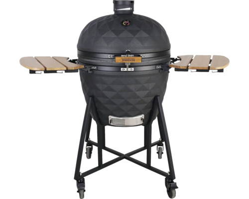 Keramický gril s bočními stolky a kolečky