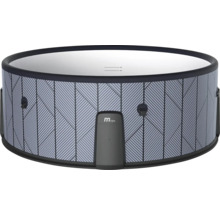 Nafukovací kulatá vířivka s geometrickým vzorem.