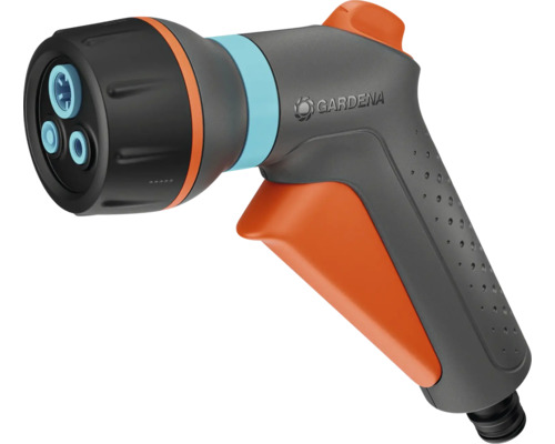 Zahradní stříkací pistole s různými typy proudu pro zavlažování zahrady.