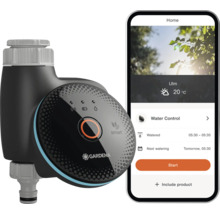 Gardena Smart Water Control s přidruženou aplikací pro chytré telefony pro ovládání zavlažování zahrady