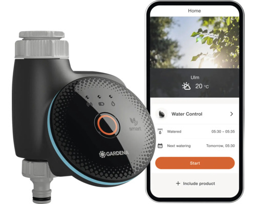 Gardena Smart Water Control s přidruženou aplikací pro chytré telefony pro ovládání zavlažování zahrady