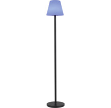 Stojací lampa se stínidlem a černým stojanem