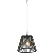 Závěsná lampa s řetízkovým závěsem a stínidlem z provázku