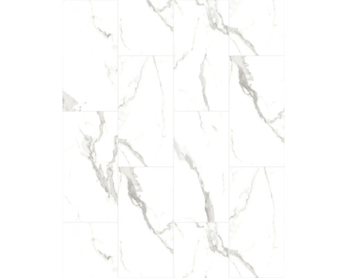 Podlahové dlaždice se vzhledem mramoru, položené