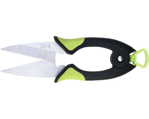 Zahradní nůžky s ocelovými čepelemi a plastovými rukojeťmi