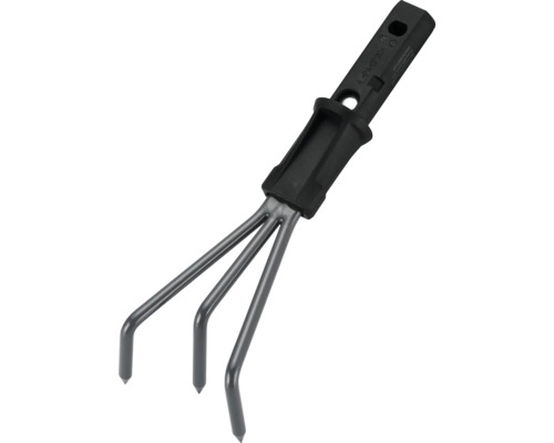 Zahradní kultivátor se třemi hroty a plastovou rukojetí