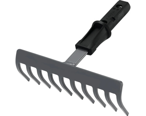 Kovové hrábě na zahradu s plastovou rukojetí