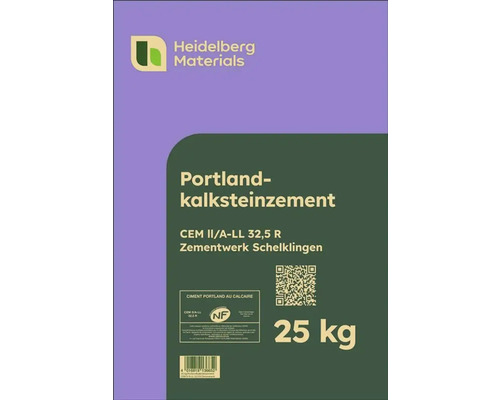 Pytel portlandského vápencového cementu CEM II/A-LL 32,5 R, 25 kilogramů