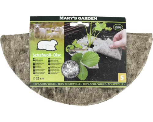 Hnojivový disk z ovčí vlny o průměru 25 centimetrů