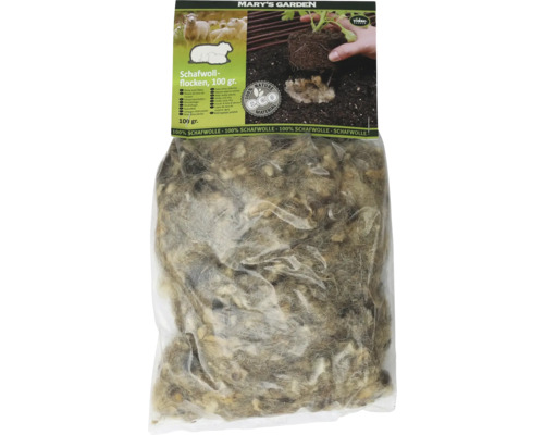 Vločky ovčí vlny v balení 100 gramů pro zahradu