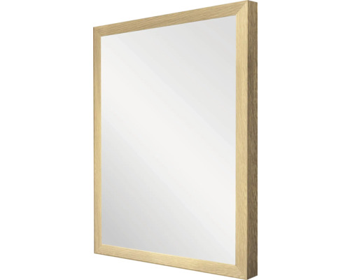 Obdélníkové zrcadlo s dřevěným rámem