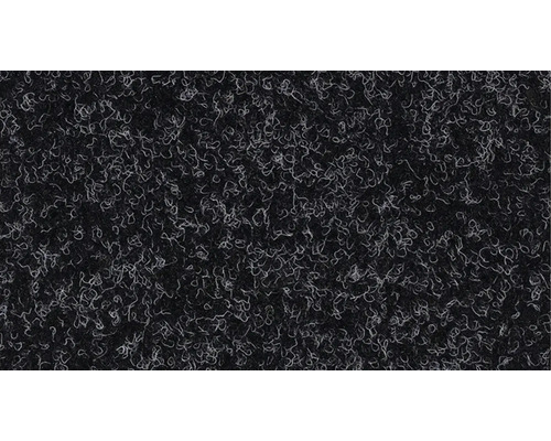 Detail černého koberce se smyčkovou strukturou