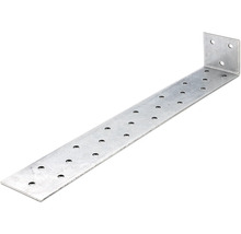 Perforovaný rohový konektor z kovu pro dřevěné konstrukce