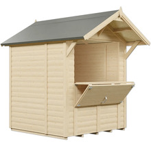 Dřevěný prodejní stánek s otevřeným pultem