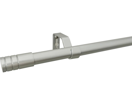 Jednoduchá garnýž sada KAPPA Ø 20 mm 240 cm stříbrná Záclonová tyč s držákem