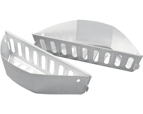 Dvě kovové grilovací vložky s perforovaným vzorem