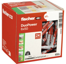 Hmoždinky Fischer DuoPower 6x50, balení 100 kusů