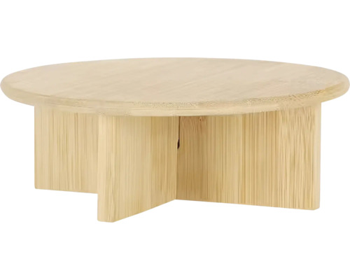 Podstavec pod květináč BAMBOO Ø 18 x 8,5 cm Kulatý příruční stolek z bambusu
