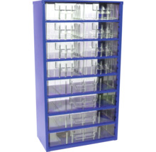 Skříň s průhlednými zásuvkami pro skladování