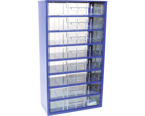 Skříň se zásuvkami pro uložení drobných dílů