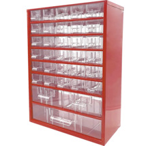 Dílenská skříňka s průhlednými zásuvkami pro uložení drobných dílů