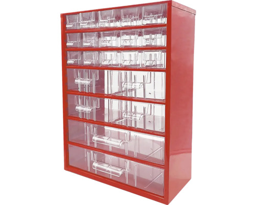 Skříňka se zásuvkami na drobné díly