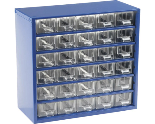 Zásuvková skříň s průhlednými zásuvkami pro uložení drobných dílů