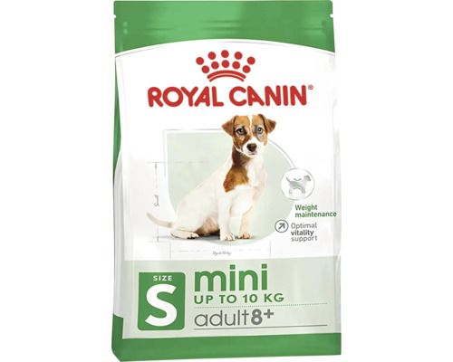 Royal Canin Mini Adult 8+ suché krmivo pro psy, vhodné pro malé psy do 10 kilogramů pro udržení váhy a podporu vitality