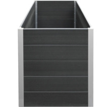 Vyvýšený záhon z plastu s dřevěným vzhledem