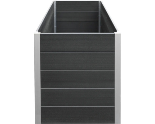 Vyvýšený záhon z plastu s dřevěným vzhledem